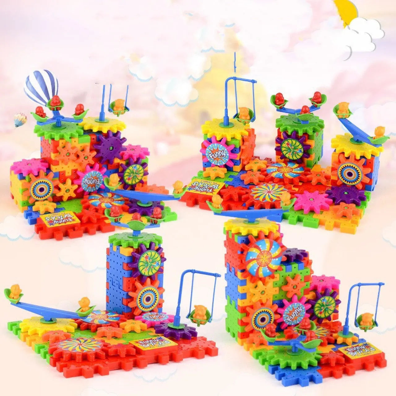 Electric Gears 3D Model Building Kits Plastic Brick Blocks Educational Toys for Kids - Bellarte Enchanté Electric Gears 3D Model Building Kits Plastic Brick Blocks Educational Toys for Kids